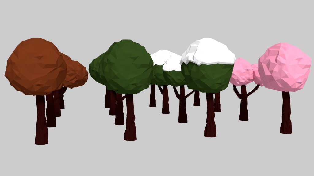 Low Poly Tree 02 preview image 1